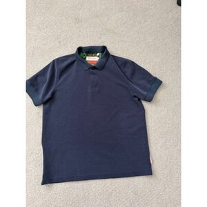 Sealskinz Mens Navy Blue Modal Blend Short Sleeve Polo Shirt Medium Zip Pocket